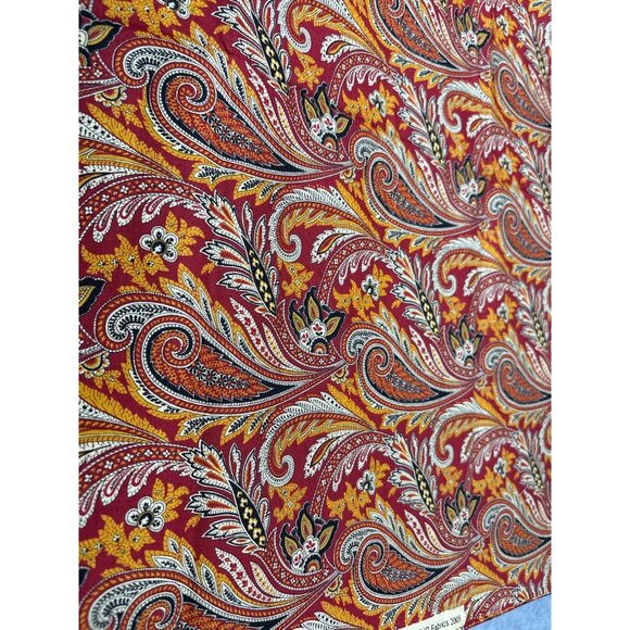 Sari By RJR Fabrics 2005 Paisley Print Cotton Fabric 1/2 yard x 44" Multicolor S - Picture 1 of 6